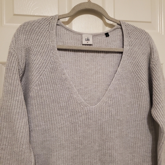 Cabi Asymmetrical Deep V Size Zip Pullover Sweater Sz M - Picture 4 of 14